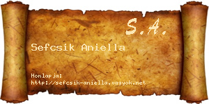Sefcsik Aniella névjegykártya